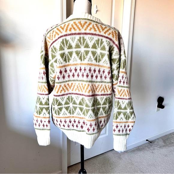 Vintage ICE SHEEP Icelandic 100% New Wool Crew Neck Pullover Sweater—SZ. Med - Picture 8 of 17